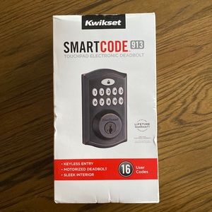 KWIKSET SMARTCODE 913 Touchpad Electronic Keyless Deadbolt in Venetian Bronze.